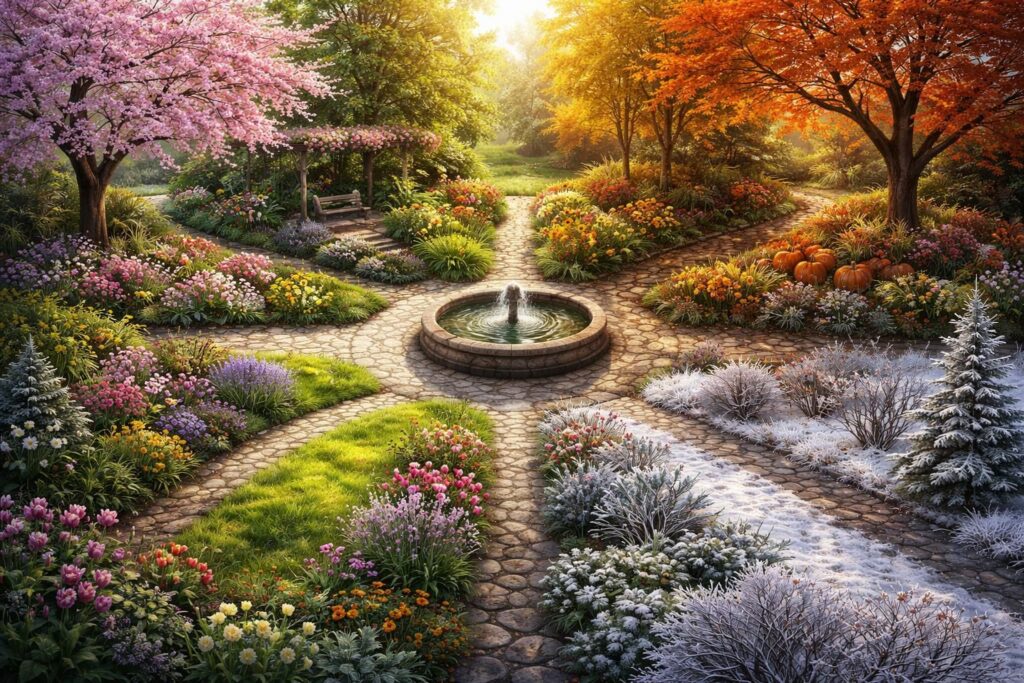 découvrez comment planifier efficacement votre jardin tout au long des saisons pour obtenir une floraison et une récolte optimales.