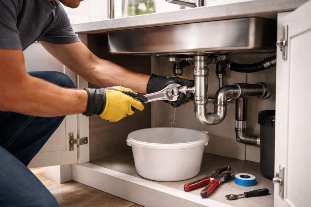 découvrez comment réparer facilement une fuite sous un évier sans faire appel à un plombier grâce à nos conseils pratiques et étape par étape.