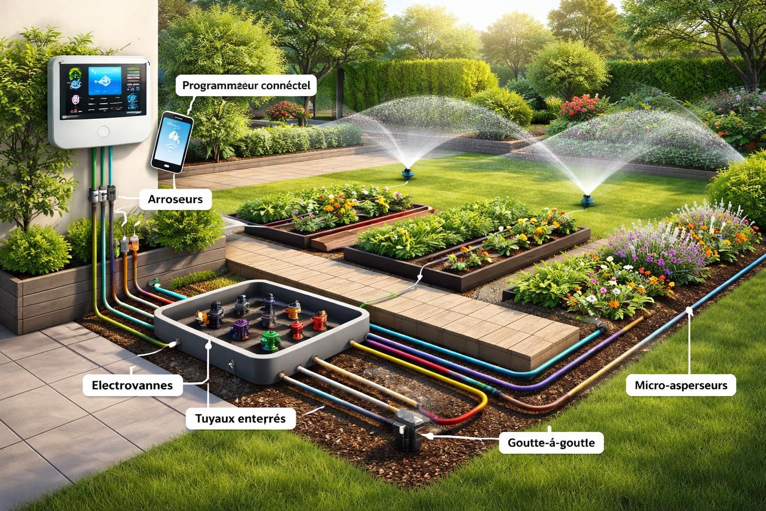 découvrez comment installer un arrosage automatique pour optimiser l'entretien de votre jardin, économiser de l'eau et garantir une croissance saine de vos plantes.
