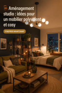 un studio cozy avec un mobilier polyvalent