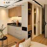Un appartement moderne et accueillant à Rabat avec une vue imprenable sur la ville.