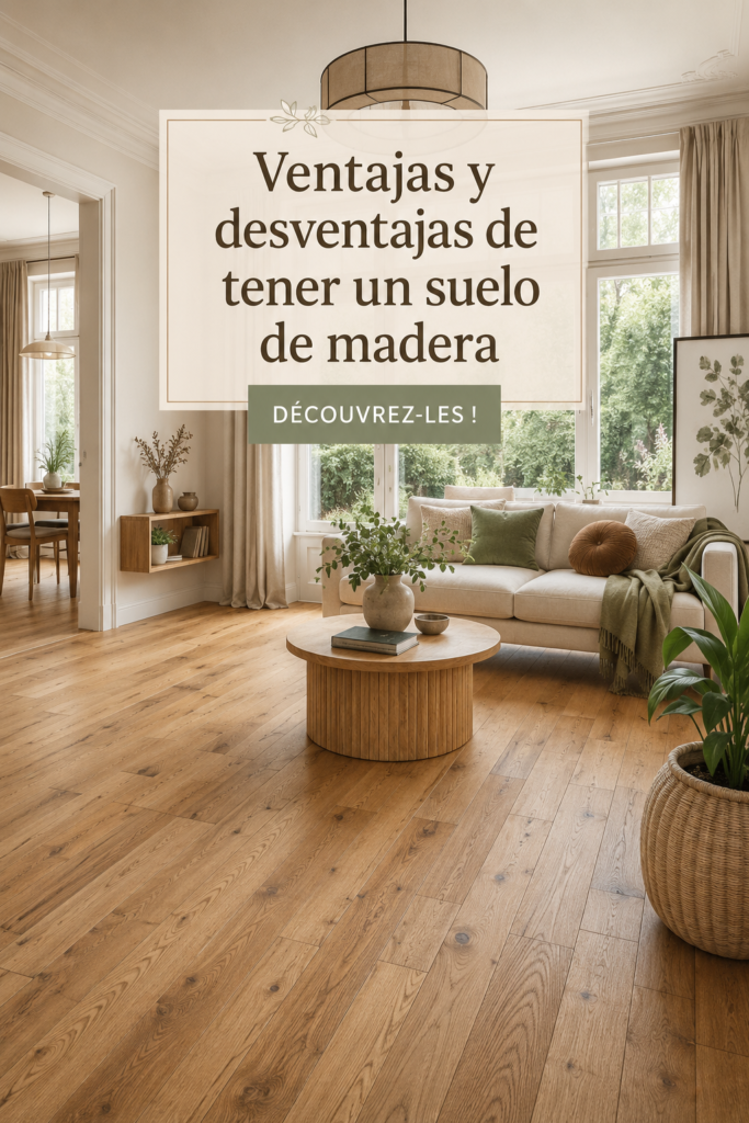 Un intérieur chaleureux avec un sol en bois naturel.