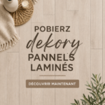 Un mur décoré avec des panneaux laminés modernes et élégants.