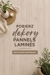 Un mur décoré avec des panneaux laminés modernes et élégants.