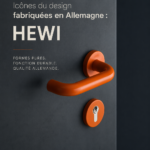Icônes design HEWI dans un intérieur moderne, montrant leur élégance et fonctionnalité.