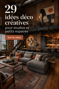 Un studio chic et bien agencé avec des solutions déco astucieuses.