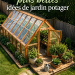 Jardin potager bien organisé avec des légumes en pleine croissance