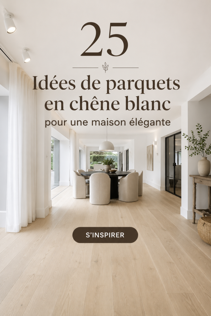 parquet en chêne blanc dans un salon élégant