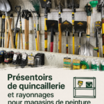 Présentoir de peinture attractif dans un magasin moderne