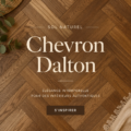 Un intérieur moderne avec un motif Herringbone au sol et sur des textiles.