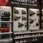 Sélection d'outils de bricolage sur une étagère