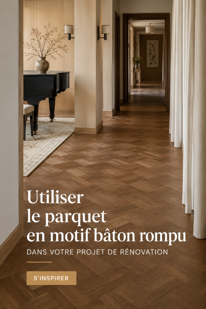 Un joli salon avec un parquet en basketweave, créant une ambiance chaleureuse.