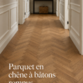Parquet en chêne en point de Hongrie dans un intérieur lumineux