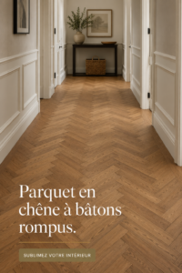 Parquet en chêne en point de Hongrie dans un intérieur lumineux