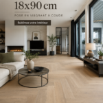 Parquet en éléphant élégant en salon moderne