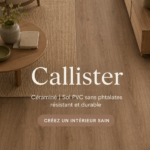 Un intérieur moderne avec du revêtement de sol PVC-free, élégant et chaleureux.