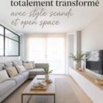 Intérieur transformé en style scandinave avec un espace ouvert lumineux.