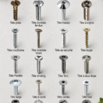 Différents types de têtes de vis illustrés