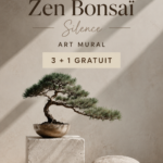 Affiche zen représentant un bonsaï, créant une ambiance apaisante dans un intérieur