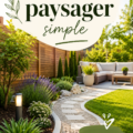 Un jardin bien aménagé avec des plantes simples et élégantes