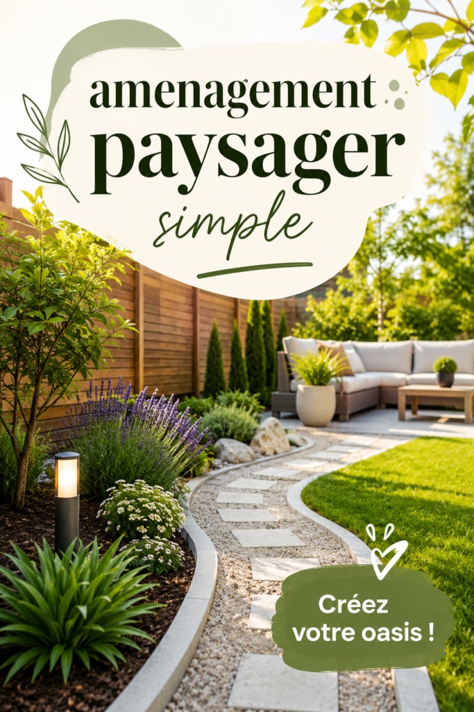 Un jardin bien aménagé avec des plantes simples et élégantes