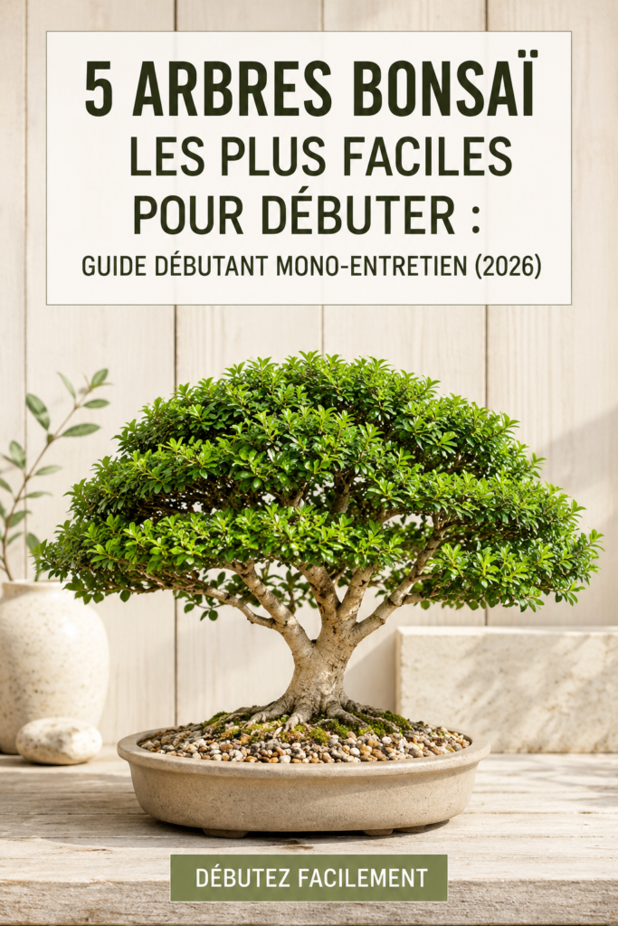 Un bonsaï vert luxuriant dans un pot en céramique, parfait pour les débutants en jardinage.