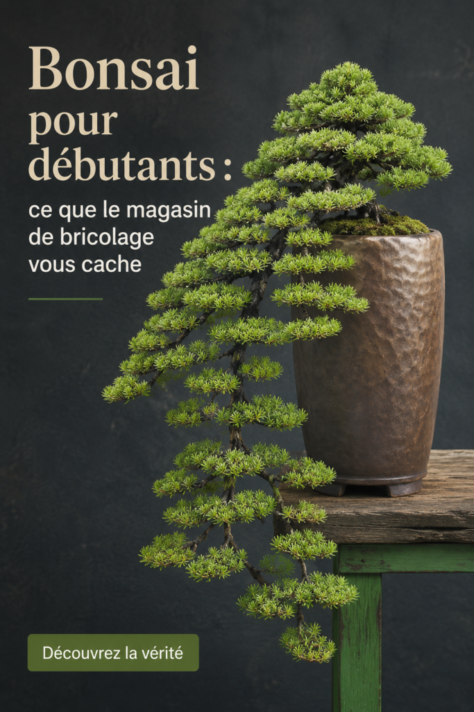 Un joli bonsaï dans un pot sur une table en bois, lumineux et accueillant.
