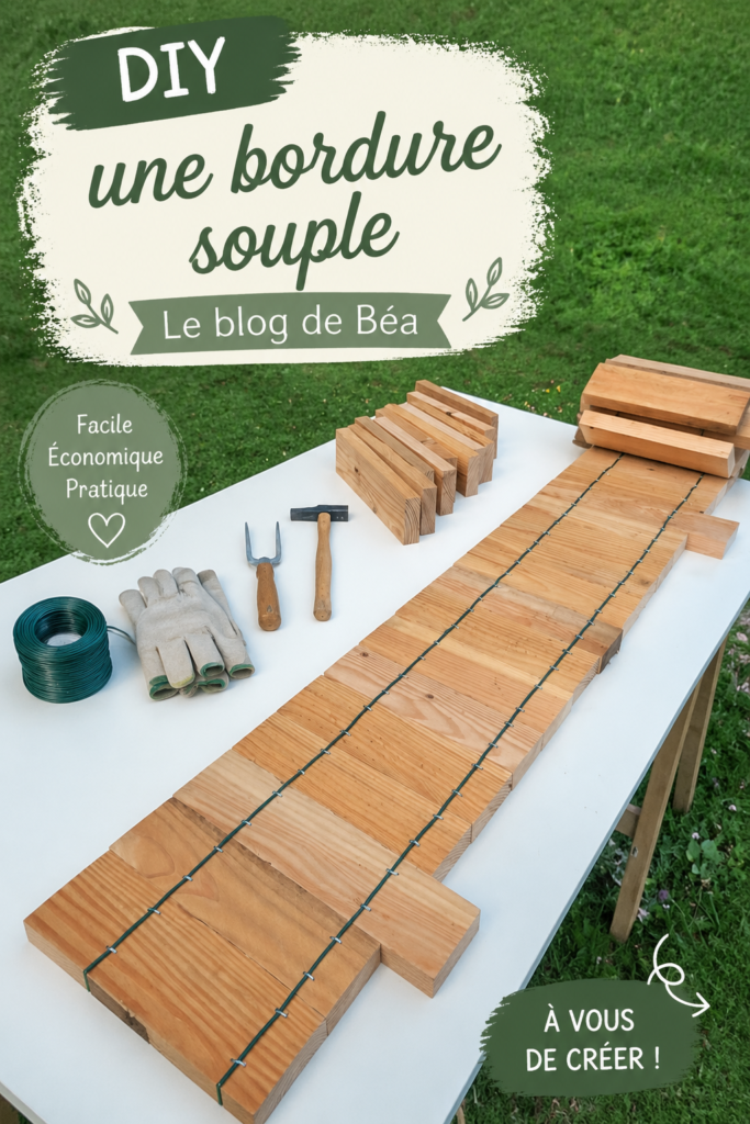 Création d'une bordure souple avec des matériaux variés pour le DIY