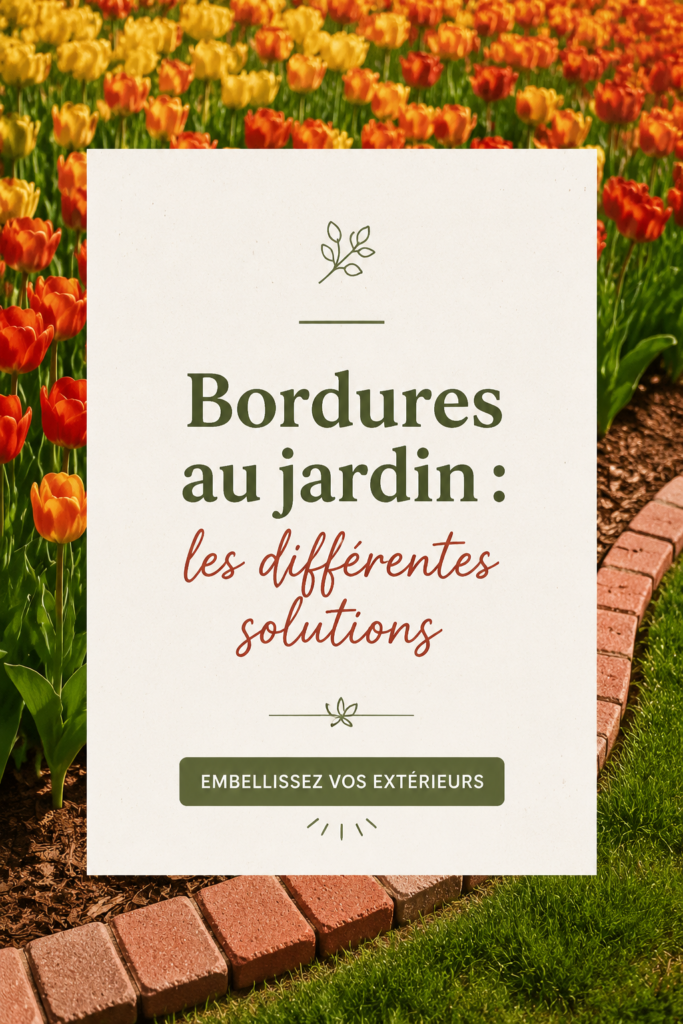 Différentes bordures de jardin en bois et métal pour embellir l'espace extérieur