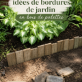 Bordures de jardin en bois de palettes créées avec soin, ajoutant une touche chaleureuse à l'espace extérieur.