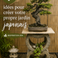 Un jardin japonais bien aménagé avec des pierres, des plantes et un ruisseau.