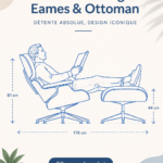 Fauteuil Eames Lounge Chair & Ottoman dans un salon moderne