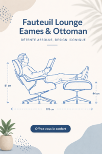 Fauteuil Eames Lounge Chair & Ottoman dans un salon moderne