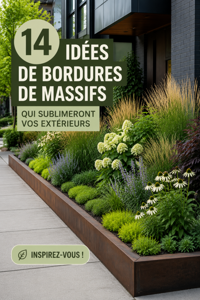 Un jardin avec de jolies bordures de fleurs colorées