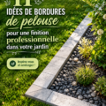 Un jardin bien aménagé avec des bordures en bois élégantes.