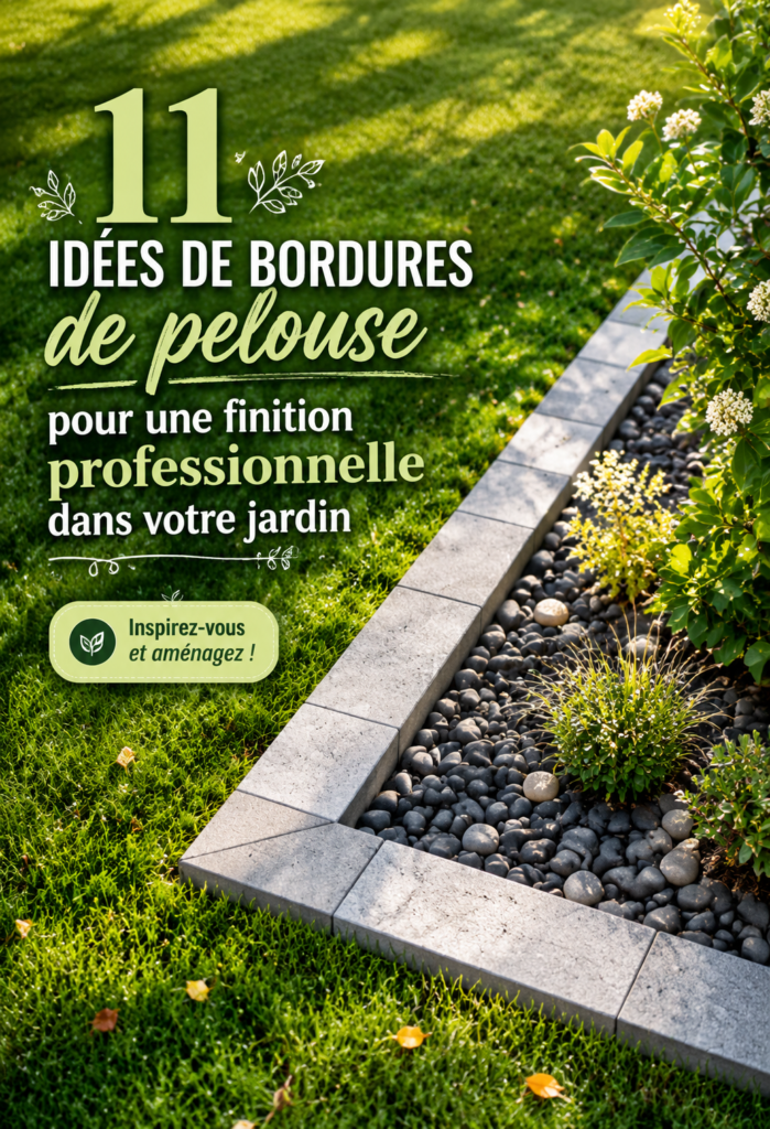 Un jardin bien aménagé avec des bordures en bois élégantes.
