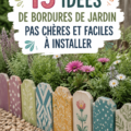 Bordures de jardin en bois et pierres naturelles créant un coin fleuri