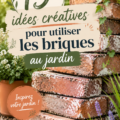 Un jardin avec des aménagements en briques créatifs et chaleureux, illustrant des allées et des bordures.