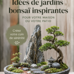 Jardin intime avec plusieurs bonsaïs découpés offrant une ambiance zen