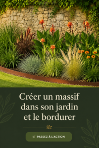 Massif de fleurs colorées dans un jardin bien entretenu.