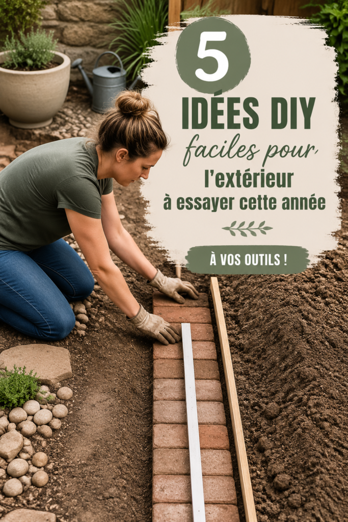 Projets DIY extérieurs faciles dans un jardin