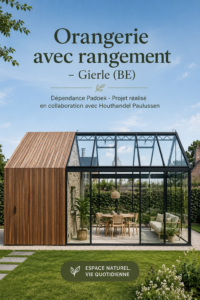 Orangerie moderne transformant un jardin