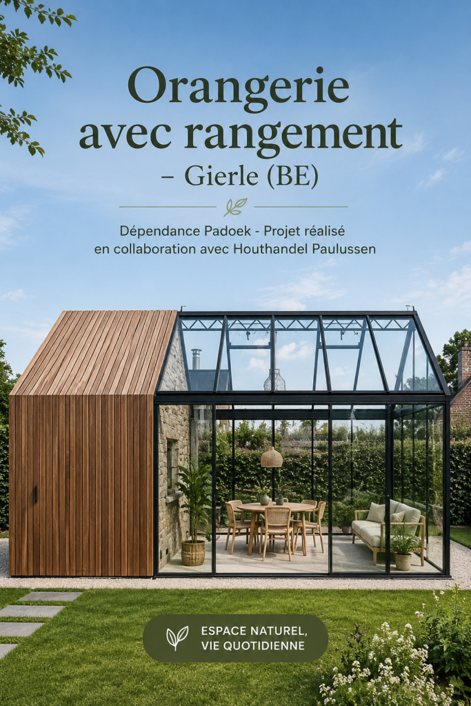 Orangerie moderne transformant un jardin