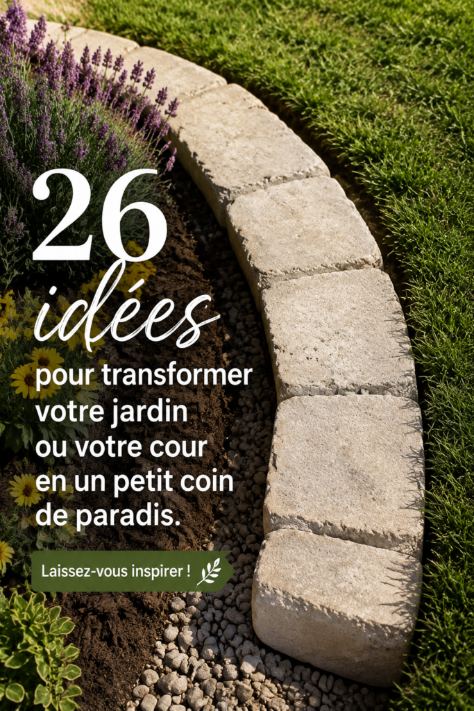 Un jardin luxuriant avec des plantes variées et un coin détente, illustrant un espace paisible