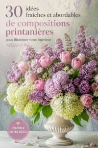 Arrangement floral printanier coloré dans un vase