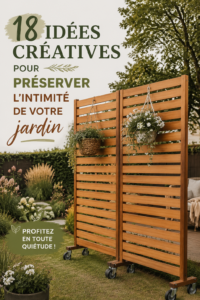 Jardin bien aménagé avec des plantes pour bloquer les vues des voisins, offrant intimité.