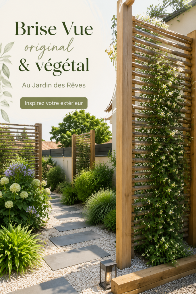 Brise vue végétal élégant dans un jardin bien aménagé.