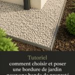 Bordure de jardin en bois entourant un parterre de fleurs colorées.