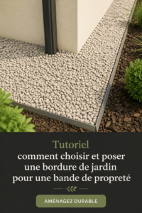 Bordure de jardin en bois entourant un parterre de fleurs colorées.