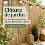 Clôture de jardin en bois offrant intimité et style